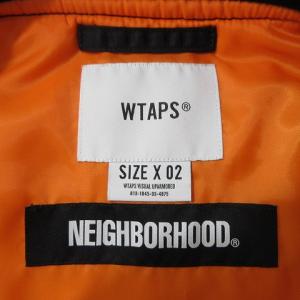 WTAPS ×NEIGHBORHOOD 19AW 192BRNHD-JTM02S MA-1 02  ブラック