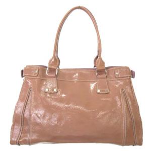 Longchamp パテントレザートートバッグ ピンク