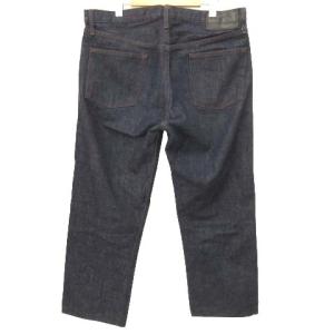 TUKI デニム パンツ カジュアル フロントボタン コットン 5 ネイビー