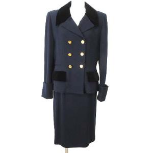スーツ スカート 金ボタン 42 ネイビー