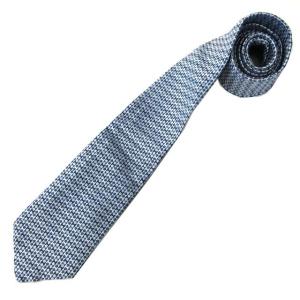 ネクタイ レギュラータイ H柄 ジャガード ビジネス シルク ブルー