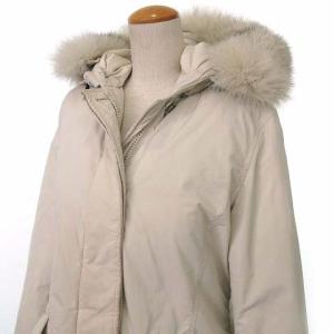 WOOLRICH WOOLEN MILLS 近年 ダウンコート ジャケット ファー付き 2way ロゴボタン ダブルジッパー ミリタリー ポリエステル