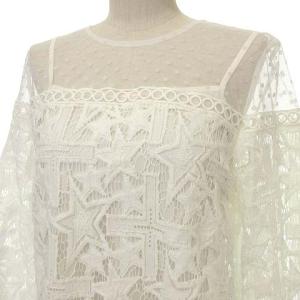 Diagram 19SS ブラウス レース 星型刺繍 キャミソール付き 38 ホワイト