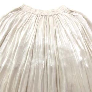 Diagram 20SS ロングスカート プリーツ ウエストゴム 36 ホワイト