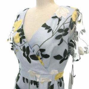 GRACE CONTINENTAL 18SS ワンピース オーガンジーレース Vネック フレア 花柄  38 M 