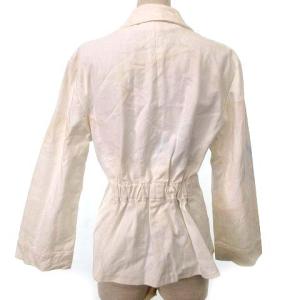 CHANEL ジャケット ブルゾン ジージャン キャンバス 上着 フランス製 ウエスト絞り ロゴボタン IDENTIFICATION コットン100％