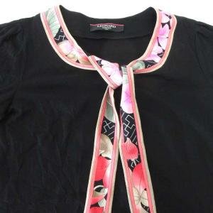 LEONARD FASHION ワンピース ボウタイ L ブラック