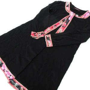 LEONARD FASHION ワンピース ボウタイ L ブラック