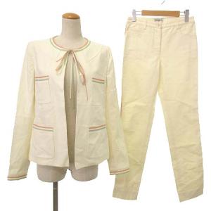 04C セットアップ ココマーク テープリボン ノーカラー ジャケット パンツ  約Mサイズ 