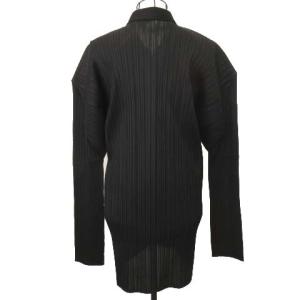 PLEATS PLEASE ISSEY MIYAKE イッセイミヤケ ジップシャツ L 黒