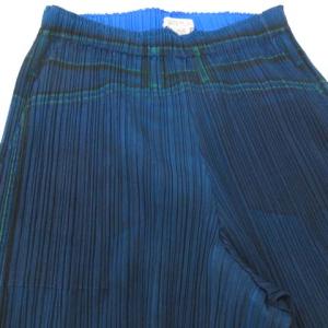 PLEATS PLEASE ISSEY MIYAKE パンツ デニム転写 2 青