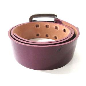 EMPORIO ARMANI 756 ベルト ピンバックル レザー 40 パープル