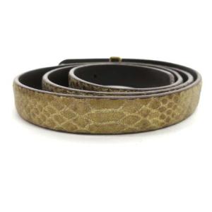 ARMANI COLLEZIONI ベルト ピンバックル レザー 型押し 44 ゴールド