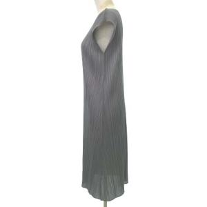 PLEATS PLEASE ISSEY MIYAKE イッセイミヤケ 17SS  ノースリーブワンピース 2 グレー