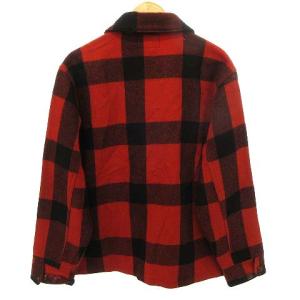 WOOLRICH 50s ヴィンテージ バッファローチェック ジャケット TALONジップ ウール 42 L レッド