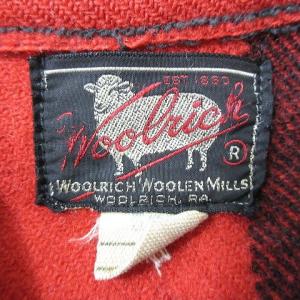 WOOLRICH 50s ヴィンテージ バッファローチェック ジャケット TALONジップ ウール 42 L レッド