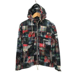 マウンテンパーカー ブラックウォッチ マドラスチェック 67 ジップ S グリーン