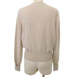 Salvatore Ferragamo カーディガン シルク切替 花柄 レオパードプリント M ベージュ