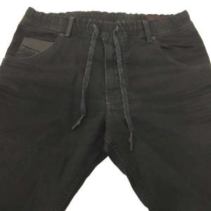 DIESEL イージー パンツ ジップフライ ドローコード ロゴ コットン 牛革 30