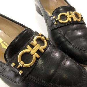 Salvatore Ferragamo ローファー ガンチーニ レザー 23cm ブラック