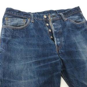 WAREHOUSE デニムパンツ セルビッジ USED ボタンフライ 36 インディゴ