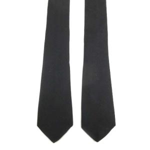 CHANEL ネクタイ ナロータイ シルク ビジネス スーツ フォーマル オールシーズン 黒 イタリア製 ZER1