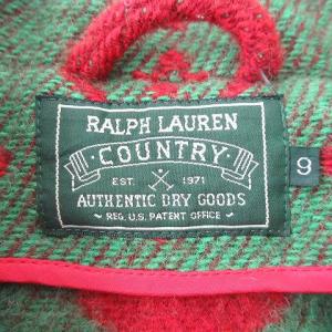 RALPH LAUREN country 90s ヴィンテージ ジャケット ネイティブ柄 ラグ地 国内正規 ウール 9 レッド