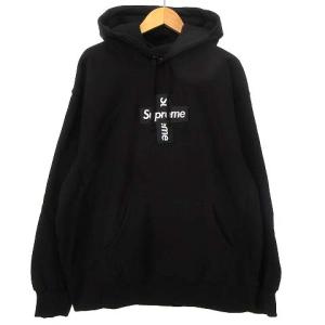 Supreme 20AW Cross box logo hooded sweatshirt L ブラック