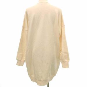 MSGM 21FW トレーナー 長袖 ワンピース ひざ丈 シャツ プリント ハイネック コットン100％ XS ベージュ アイボリー