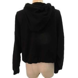 DIESEL 21SS パーカー ショート丈 デカジップ 国内正規 コットン XS ブラック