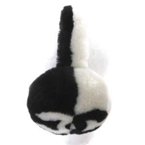 CHANEL 21AW イヤーマフ シアリング ラムスキン ココマーク 耳当て 白 黒