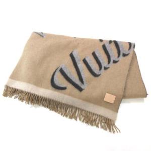 LOUIS VUITTON R99305 16年製 ショール 大判 ブランケット カシミヤ混 茶