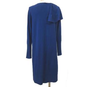 CELFORD 美品 20AW フリルニットワンピース ひざ丈 CWN0205026 長袖 36 ブルー