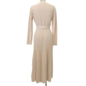 CELFORD 美品 20AW プリーツワンピース CWN0205021 ウエストリボン 36 ライトピンク