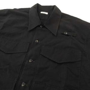 PHIGVEL MAKERS & Co. 22ss FISHERMAN’S SHIRT シャツ 長袖 リネン混 ワークシャツ トップス 2 黒 ブラック
