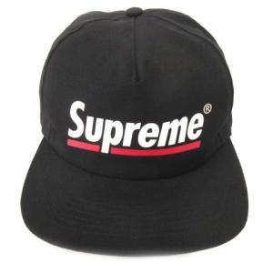 Supreme 20ss アンダーライン 5パネルキャップ スナップバック ホック式アジャスター ロゴ ブラック
