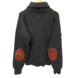 OLD JOE ニット セーター エルボーパッチ 襟付き ロゴパッチ ウール 38 グレー