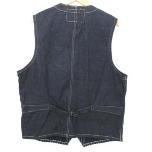 SUGAR CANE ワークベスト ワークウエア ウォバッシュ ストライプ デニム 42 XL