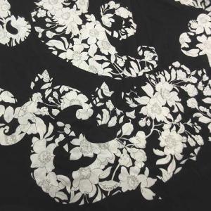 LEONARD Fashion 花柄 カットソー 半袖 フラワープリント トップス LL ブラック