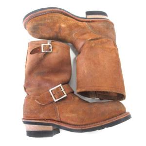 RED WING 8178 エンジニアブーツ 刺繍羽タグ スエード 8D 茶