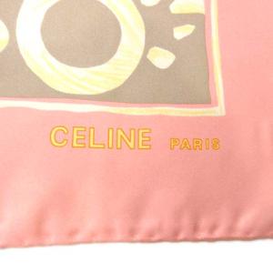 CELINE A052409 スカーフ 大判 シルク ピンク