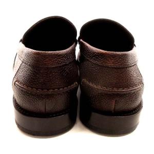 Salvatore Ferragamo 型押しレザー ガンチーニ ビット ローファー シューズ 7.5 EE 2E ブラウン