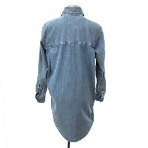 MM6 Maison Margiela オーバーサイズ ウォッシュ デニムシャツ ストレッチ入り 36 ブルー 国内正規 イタリア製