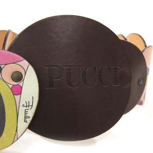 Emilio Pucci ベルト レザー プッチ柄 デザイン イタリア製 85 マルチカラー IBO23