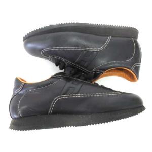 HERMES スニーカー クイック レザー 39 黒
