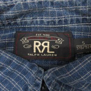 RRL ワークシャツ 長袖 チェック 国内正規 コットン S ブルー