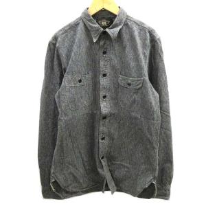 RRL ワークシャツ チンストラップ 長袖 S グレー