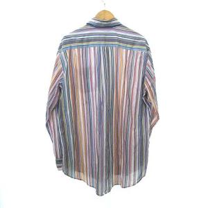 ETRO 近年 ボタンダウン シャツ 長袖 マルチストライプ ペガソ刺繍 イタリア製 国内正規 42