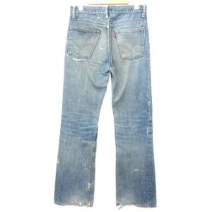Levi's 70s前半 デニムパンツ ビッグE 裏8 ダメージ加工 青