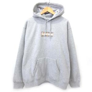 xBurberry 22SS Box Logo Hooded Sweatshirt M グレー